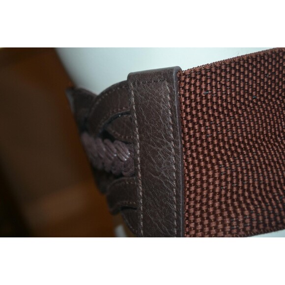 Vintage Belt Brown & Metal Stretch Cinch Hipster - Picture 4 of 4